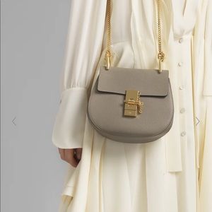 Chloe Mini Drew Shoulder Bag in Motty Grey